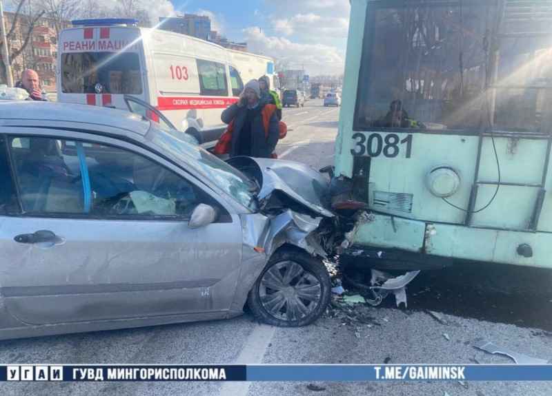 Две аварии участием общественного транспорта произошли в Минске