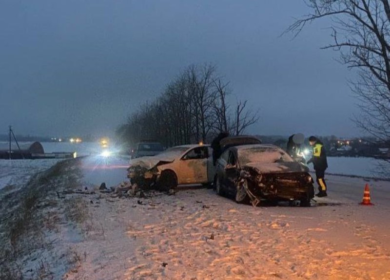 В лобовой аварии в Минском районе пострадали двое детей-пассажиров
