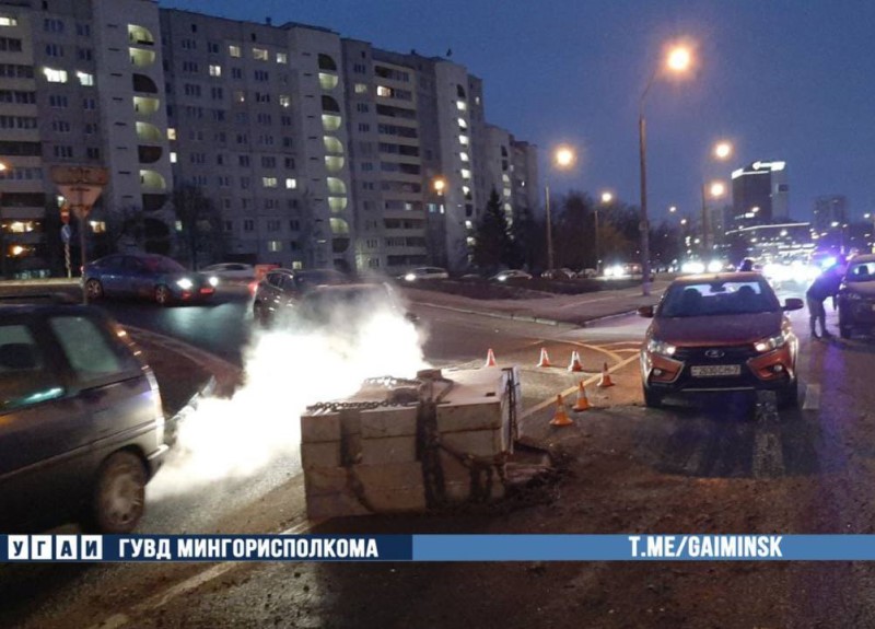 На МКАД авария из-за упавших бетонных плит