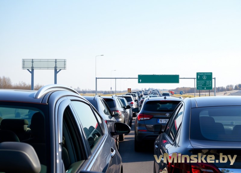 За выходные дни очередь легкового транспорта на въезд в Польшу увеличилась более чем в 10 раз