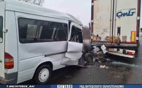 В Дубровенском районе водитель врезался в фуру и погиб