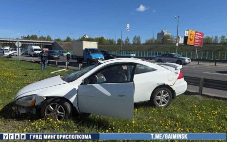 На МКАД авария: водитель «Honda» врезался в KIA» и выехал за дорогу