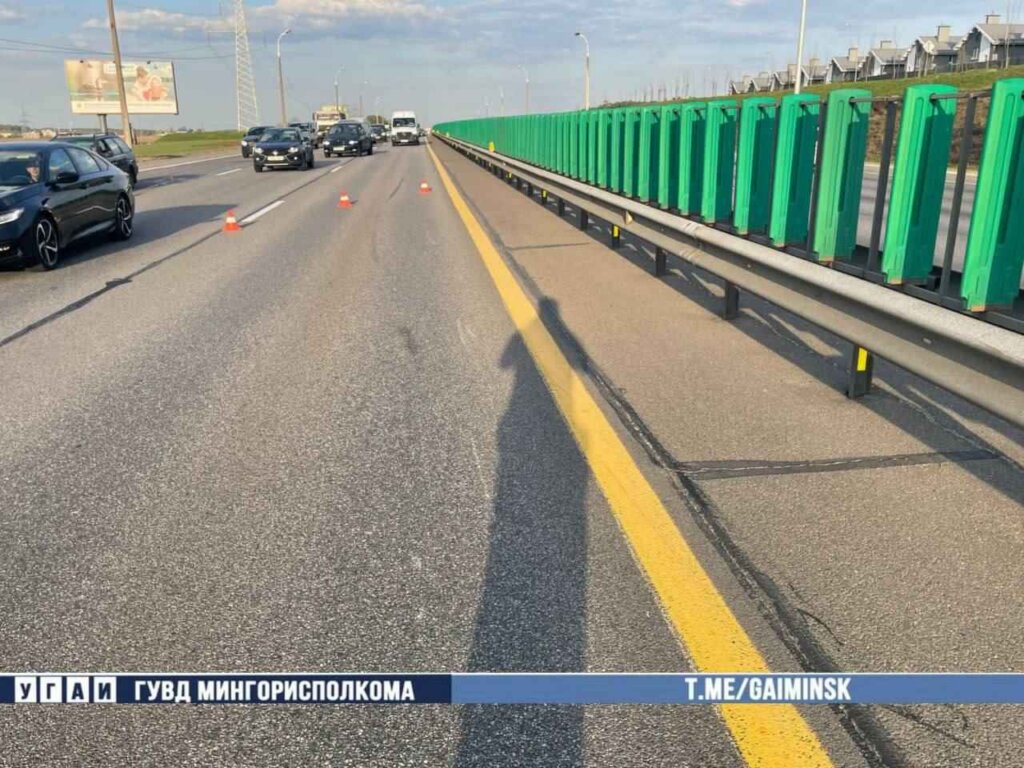 На МКАД авария с мотоциклом «Kawasaki»