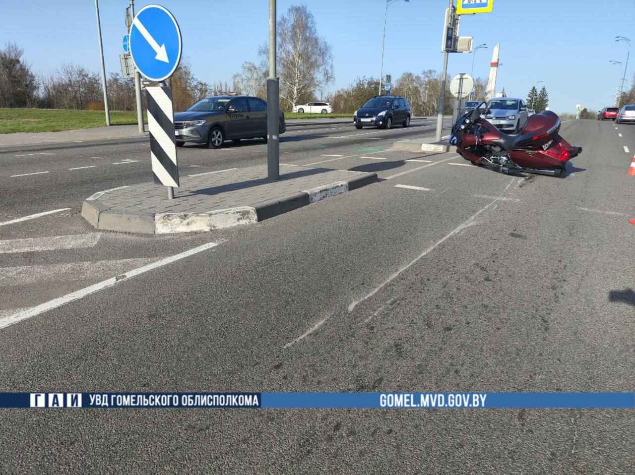 В Мозыре в аварии травмирован мотоциклист на «VICTORY VISION»