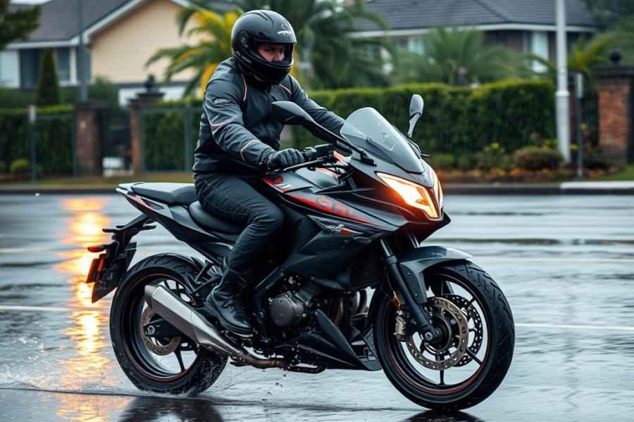 Несколько советов для мотоциклистов, которые ездят по мокрой дороге