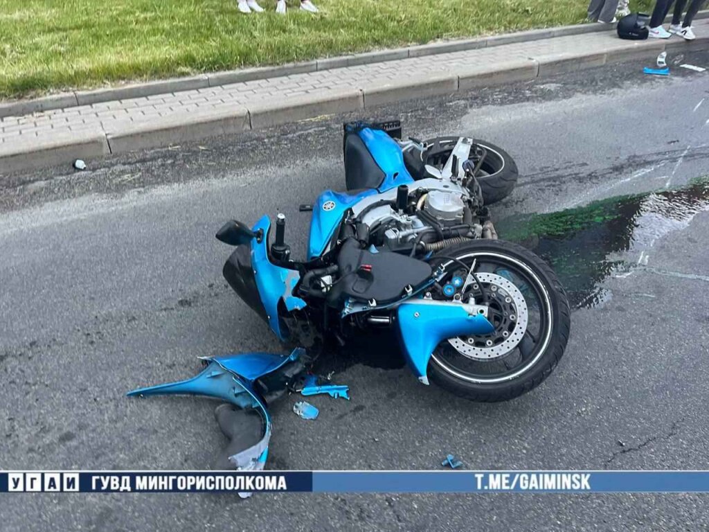 На улице Чюрлениса авария с мотоциклом «Yamaha»