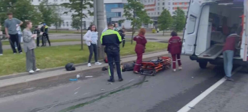 На улице Чюрлениса авария с мотоциклом «Yamaha»