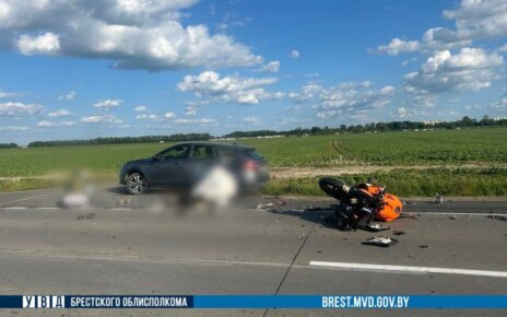 В Пинском районе погиб мотоциклист
