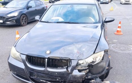 На Московской «Renault» столкнулся с «BMW» (ВИДЕО)