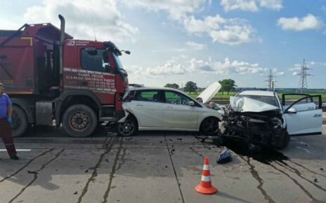 На трассе Р-53 цепная авария с четырьмя автомобилями