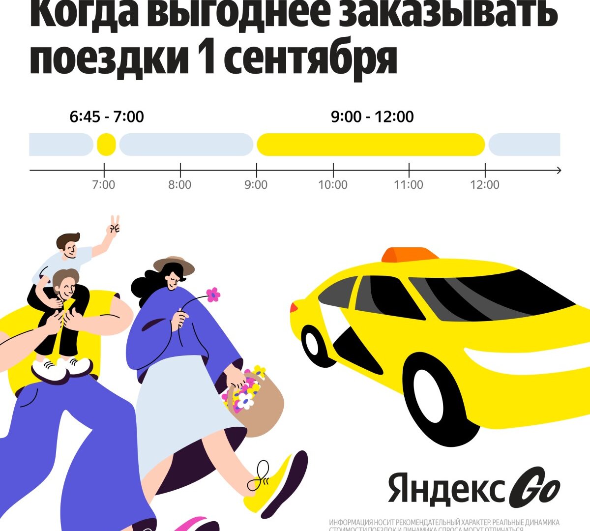 В Яндекс Go рассказали, когда лучше заказывать поездки в День знаний
