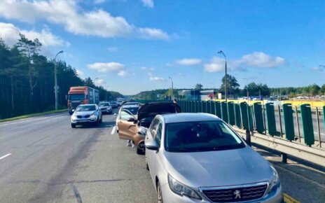 На МКАД авария с четырьмя автомобилями