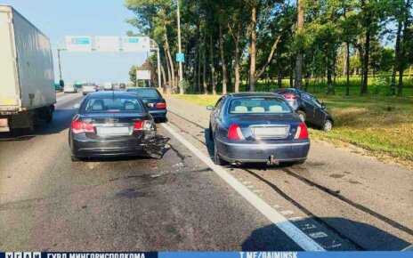 На МКАД авария с четырьмя иномарками