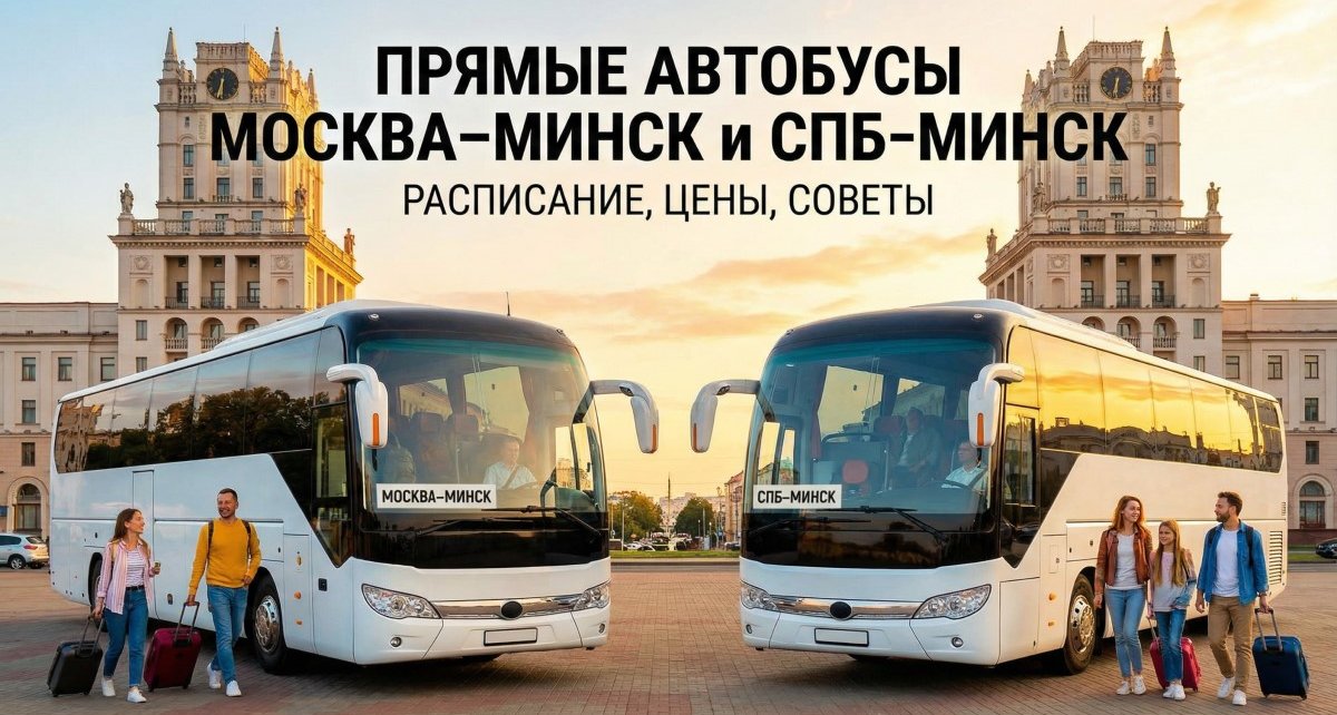 Прямые автобусные рейсы в Минск из Москвы и Санкт-Петербурга: полное руководство