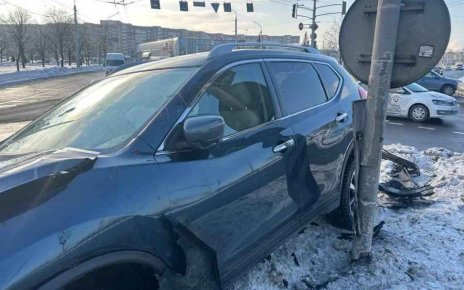 В Минске проезд на красный сигнал светофора стал причиной ДТП