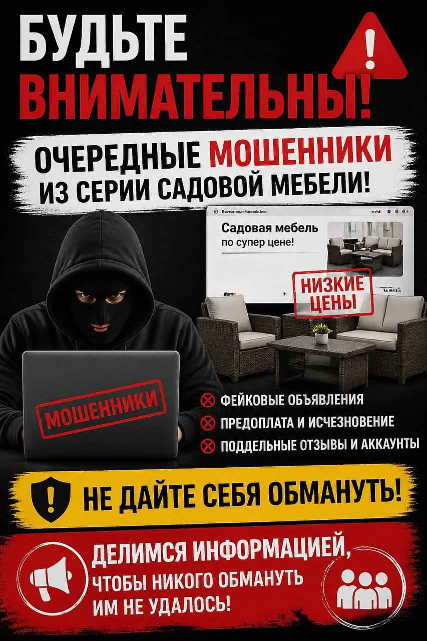 Мозырянка стала жертвой мошенников при покупке садовой мебели в Telegram Мозырянка стала жертвой мошенников при покупке садовой мебели в Telegram
