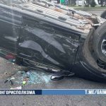 На Суражской в аварии перевернулся «Geely» (ВИДЕО) На Суражской в ДТП перевернулся «Geely»