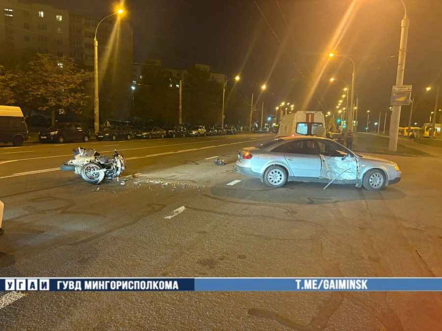 На Рафиева автомобилист не пропустил мотоцикл. Результат – ДТП