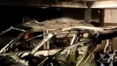Ночью был пожар в минском паркинге, спасатели потушили пять автомобилей